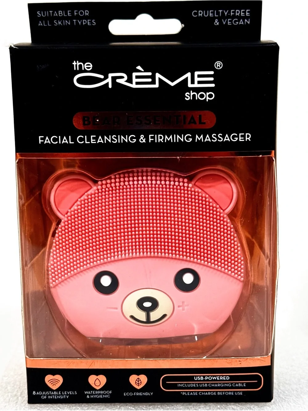 the Crème Shop Bear Facial Cleansing & Firming Massager - Pink NWT Gift Beauty